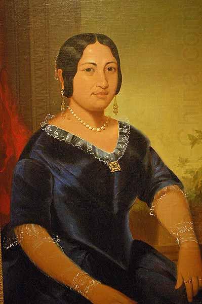 John Mix Stanley Portrait of Princess Manaiula Tehuiarii, granddaughter of King Pomare I of Tahiti, Wife of High Chief William Kealaloa Kahanui Sumner china oil painting image